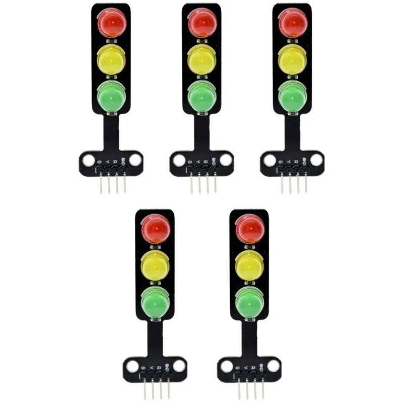 5pcs/lot 5MM 5V Mini Traffic Light Red Yellow Green LED Display Module Creative DIY for Arduino DIY Project