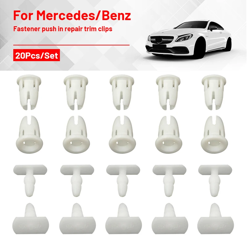 20pcs Auto Fastener Clips Side Skirt Door Sill Card Panel Linning Repair Trim Clips For Mercedes/Benz