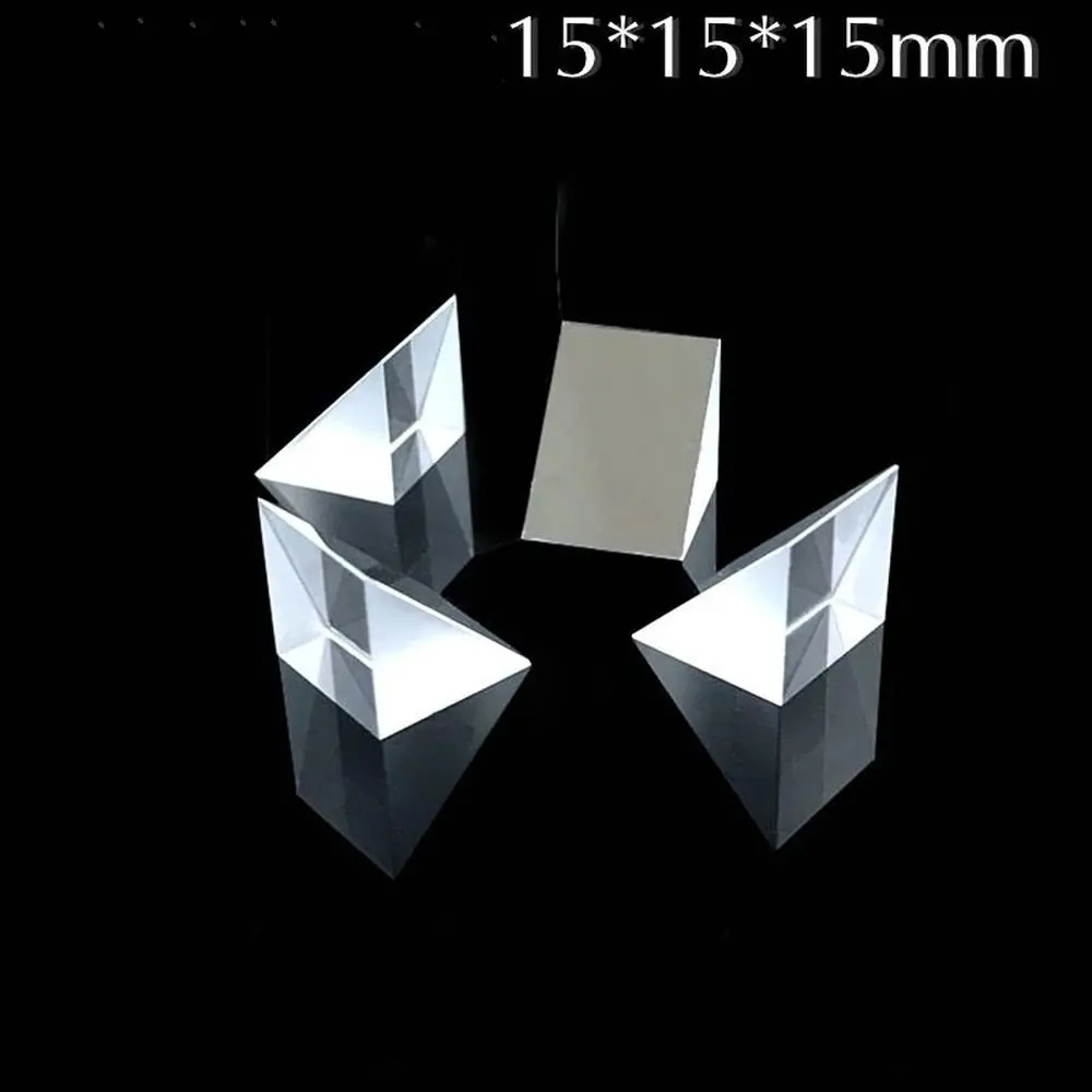 Isosceles Right Angle Prism 45 Degree 15*15*15MM Optical Glass   Small  Visual Inspection Diamond Mirror