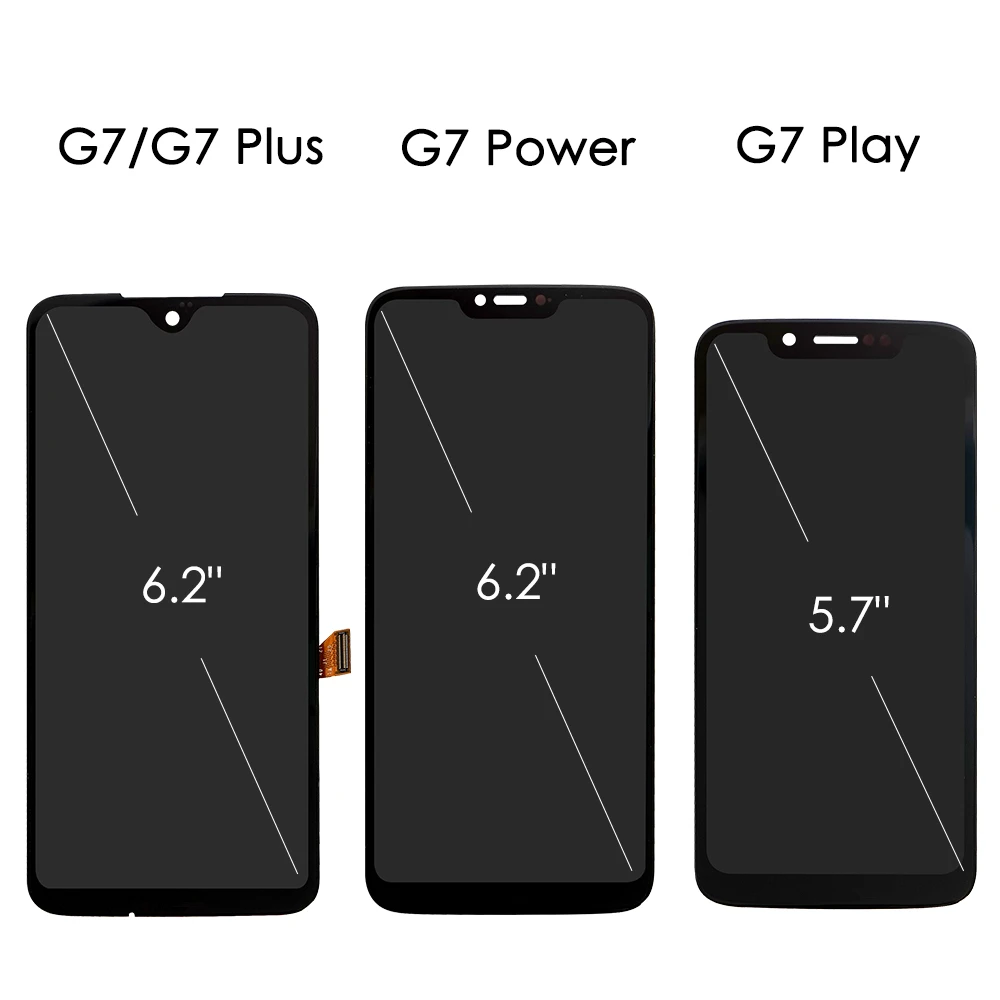 For Motorola Moto G7 G7 Plus LCD Display Touch Screen Digitizer G7 Play G7 Power LCD Assembly LCD Screen Phone Replacement