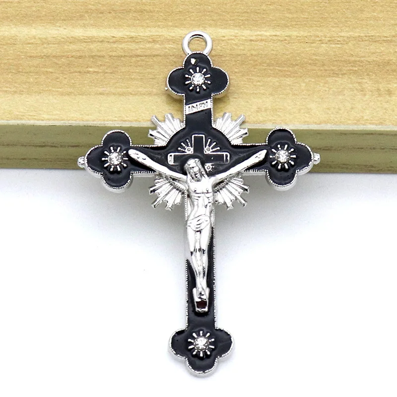 Antique Catholic Church Relics Wall Crosses Crucifix Jesus Christ Cross Pendant Wall Crucifix Home Chapel Decoration Keychain