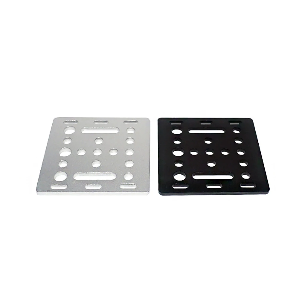 Część drukarki 3D Openbuilds v-slot Gantry Plate 20mm czarny piaskowanie 65.5mm x 65.5mm x 3mm bez koła Dropshipping