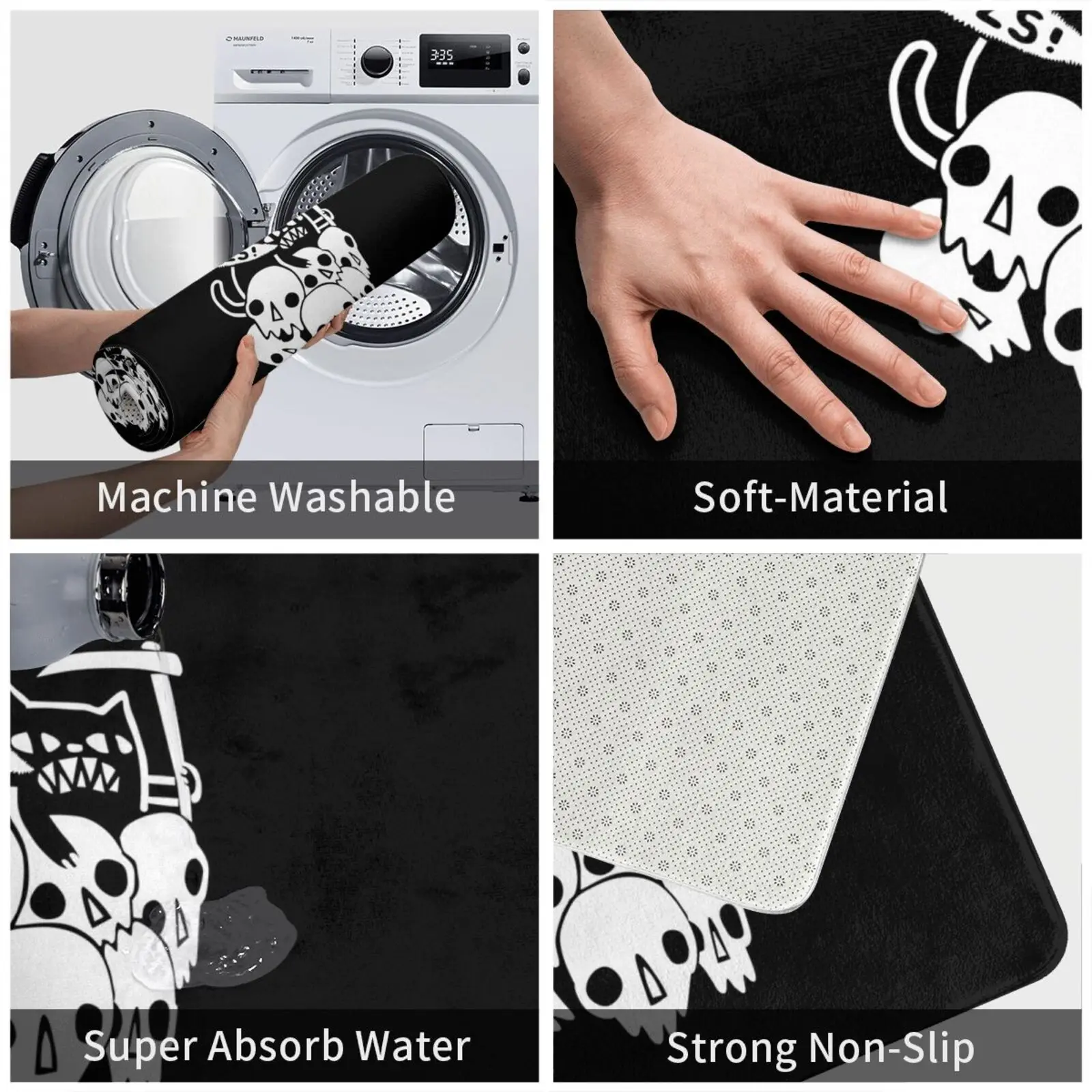 القط حصلت على روحك؟ السجاد حصيرة البساط وسادة لينة القط القطط الجمجمة الجماجم الهيكل العظمي قاتمة ريبر قاتمة ريبر الروح المظلمة النفوس #4