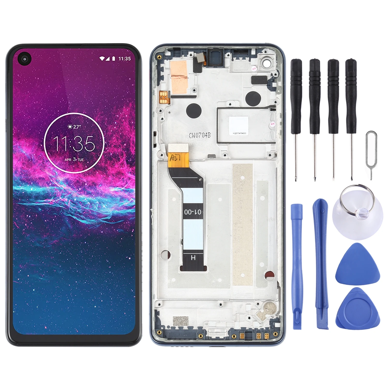 

LCD Screen and Digitizer Full Assembly with Frame for Motorola One Action / Moto E7/ Moto E7 Plus/ Moto E6 Play/ Moto G8 Plus