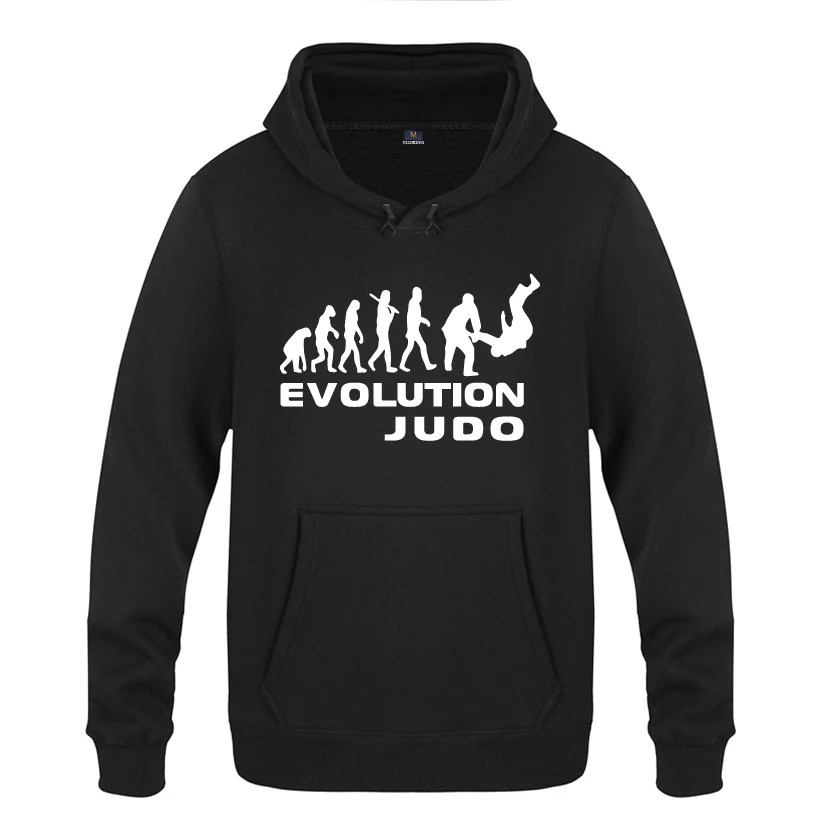 

Judo Evolution Funny Creative Hoodie Sweatshirts Men Fashion Mens Long Sleeve Hooded Fleece Pullover Sport Fitness Hoodies