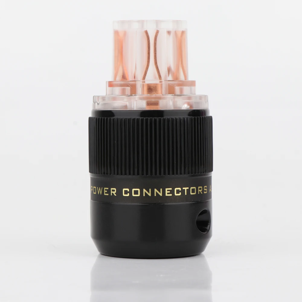 Paar P078T/C078T Messing Gold/Rhodiniert US-Version AC Netzstecker HiFi Audio Anschlüsse Adapter Jack Versorgung Stromkabel – Detail 9