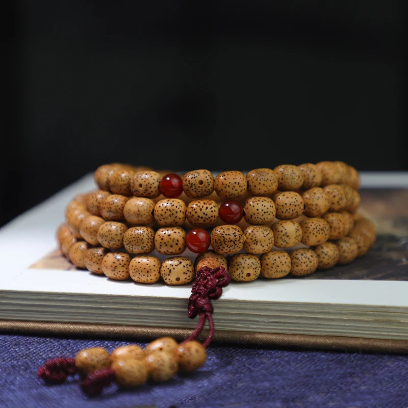 Beads Natural Stars and Moons Bodhi Buddhism 108 Mara Bracelet Prayer Yoga Necklace 8mmx9mm Beads Rosary Good Luck Gift