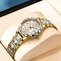 2023 LIGE Brand SUNKTA Women Watches Fashion Square Ladies Quartz Watch Bracelet Set Dial Simple Rose Gold Luxury Women Watches