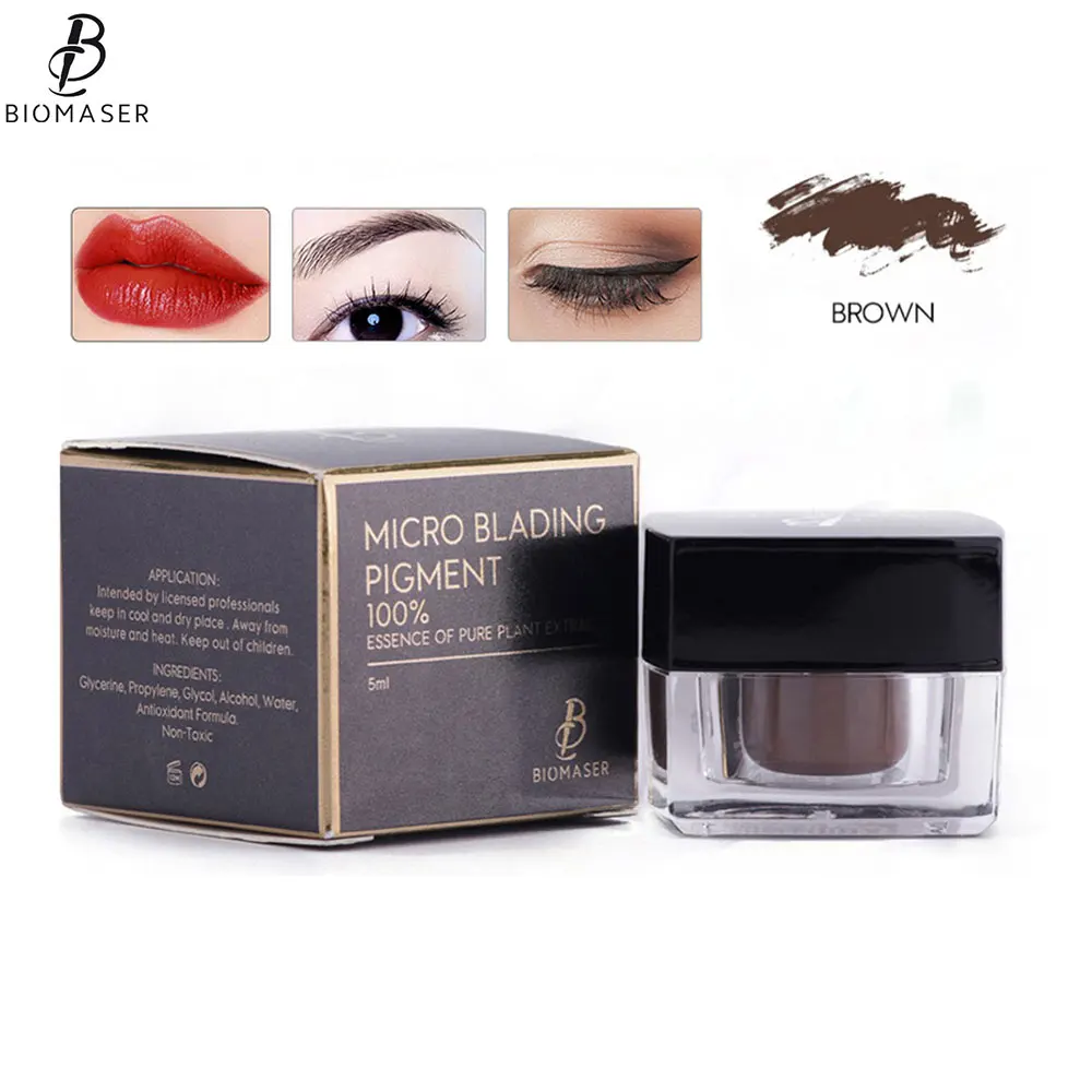 Biomaser High-End Tattoo Pigment Microblading pigment for Eyebrow Permanent makeup Tatoo Pigment Brown Tattoo Pigmento