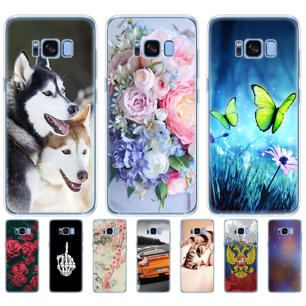 Silicon phone Case For Samsung Galaxy S8 Cases Cover For Samsung S8 plus Phone shell new design full 360 protective