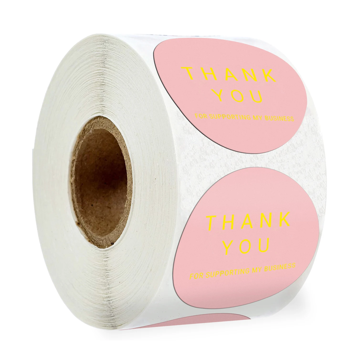 100-500pcs Thank You Sticker Envelope Seal Scrapbook Sticker Pink Heart Cute Round Sticker Stationery Label Stickers