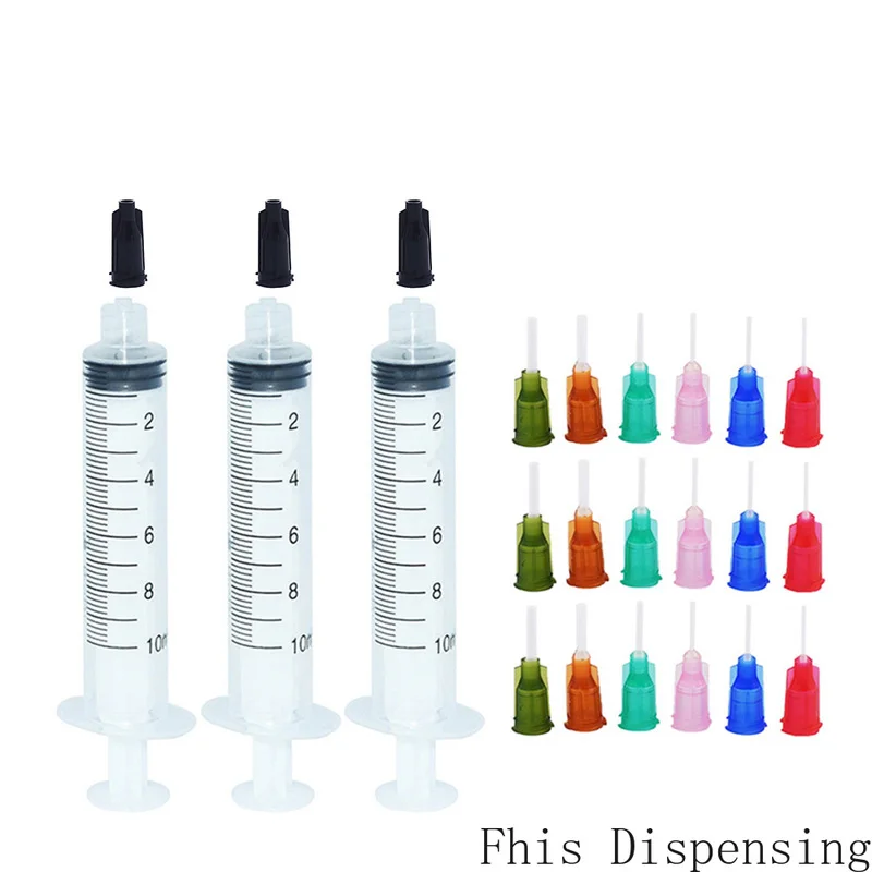 10cc Syringe SMT SMD PCB Solder Paste Adhesive Glue Liquid Dispenser Pack of 3