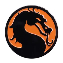 Mortal Kombat Brooch Pin Fighting Game Dragon Jane Empire Lapel Pin Women Men Backpack Bag Pins Metal Button Game Dans Gift