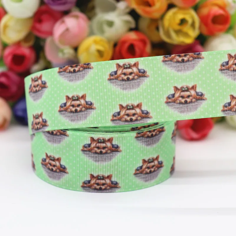 10 Yards 1'' 25MM japanische Cartoon-Tiere bedruckte Ripsbänder für Haarschleifen, DIY-Handarbeitsmaterial Y2020062702 – Detail 8