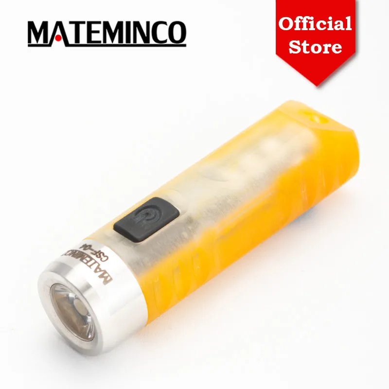 Mateminco-recarregável Mini USB lanterna LED, EDC Keychain, USB, tocha UV, RGB Aux, CSF04, SST20, 300lm