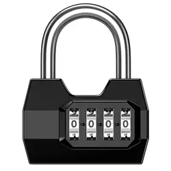 ORIA Combination Padlock 4-Digit Security Lock Weatherproof Protection Security Padlock Outdoor Gym Safely Code Lock