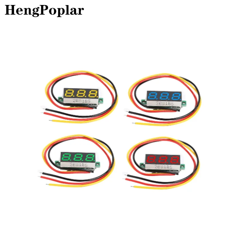 

0.28 Inch Ultra-small Digital DC LCD LED Voltmeter Head Digital Display Adjustable Two-wire DC2.5-30V Reverse Relay Protection