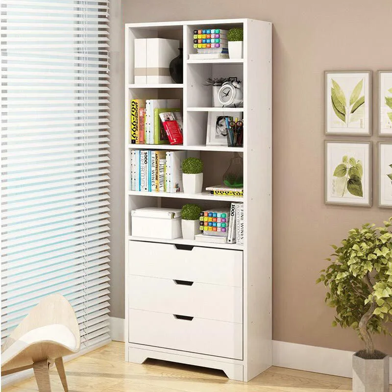 Creative Bookcase Simple Modern Students Bedroom Simple Bookshelf Economy Display Cabinet Living Room Storage Rack