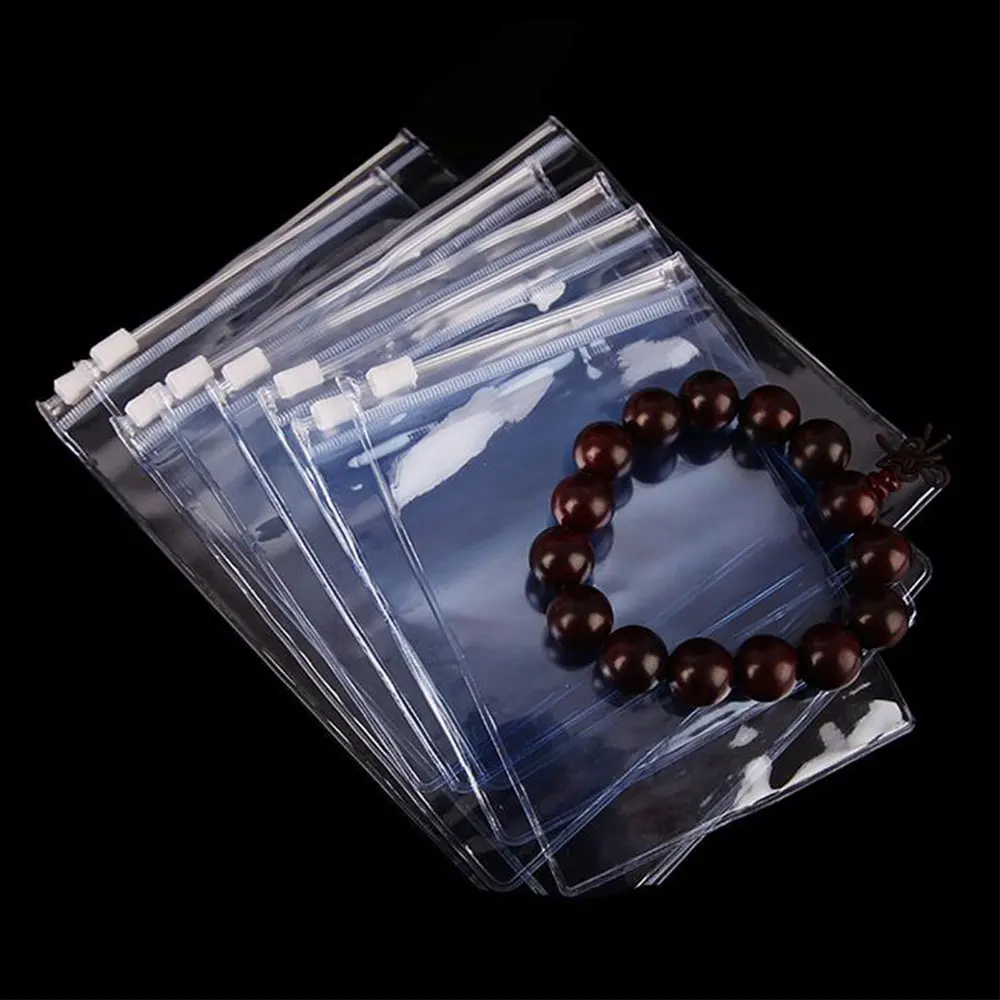 10PCS/LOT Small Plastic Zip Lock Bag Thick Clear Zipper Jewelry Packaging Bag Mini Zip Lock Storage Bags 9x13cm 10x10cm 11x11cm