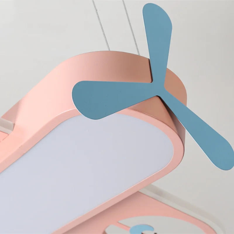 Modern Pink blue chandelier Led deco designer aircraft lamp Baby girl Boys Home Decor kids room chandelier lighting