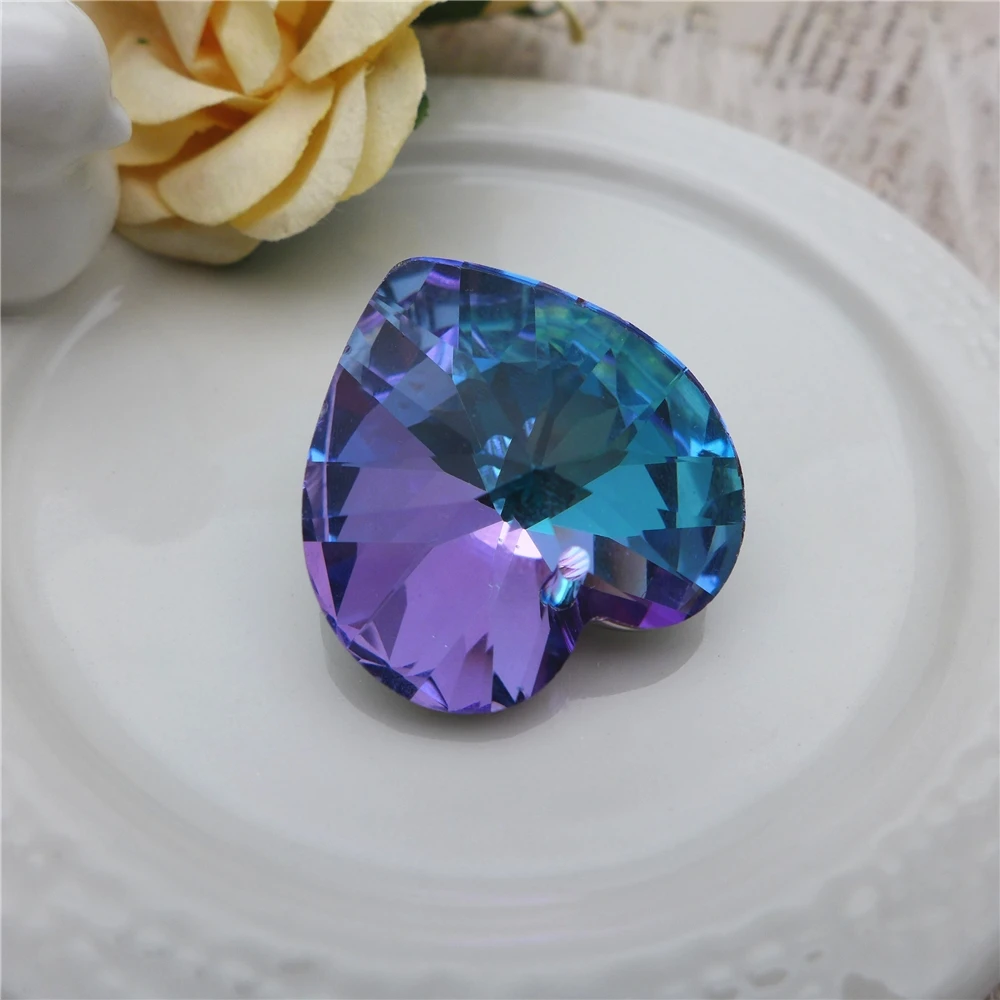 glass heart charm 10/14/18/27 mm crystal love beads jewelry making necklace making supplies earring pendant diy faceted loose