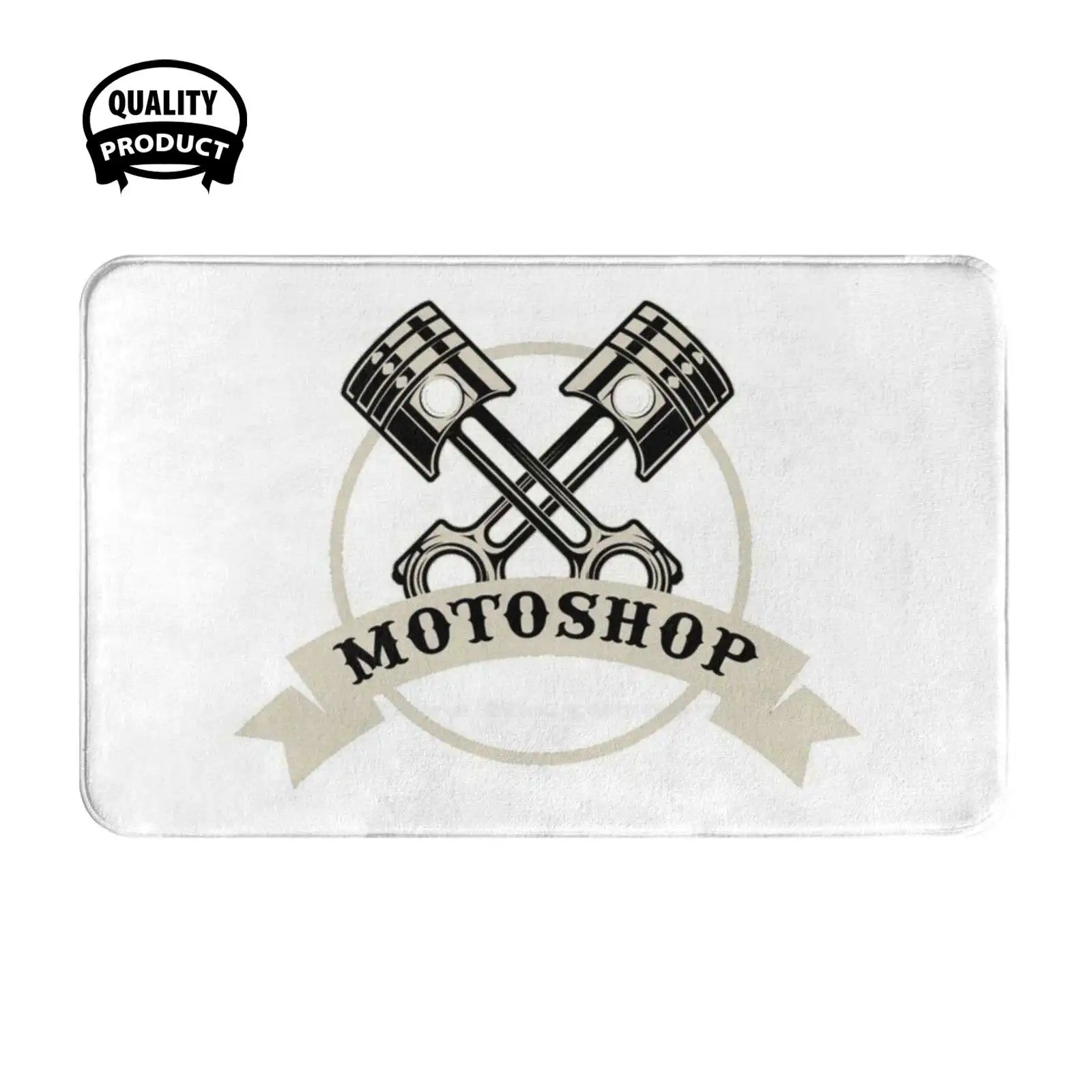 Motoshop , Chopper American Classic Funny , Motorcycle , 9 Soft Cushion Home Carpet Door Mat Car Rug Helmet Boy Helmet Cruiser