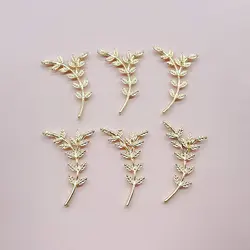 20pcs Alloy Leaves Branches Leaves hair accessories diy accessories bridal headwear handmade shoes clothes bags materials Button