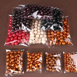 10-500pcs Colors Round Natural Wooden Beads 4-20mm Eco-Friendly   Round Loose Spacer Wood Beads For Bracelets Jewelry Making DIY