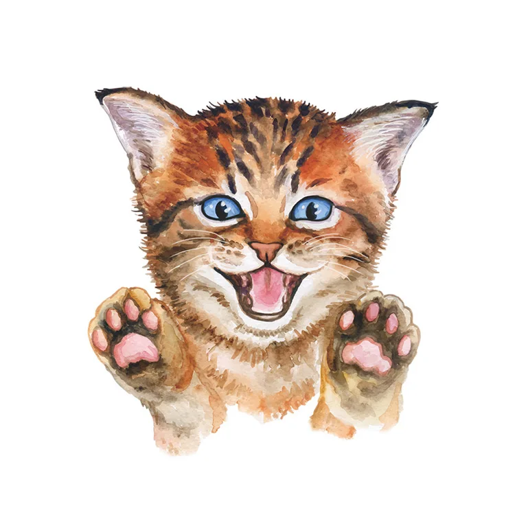 Niedlicher Katzen-Wandaufkleber, Wohnzimmer-Schrank-Dekoration, Tapete, Badezimmer-Toiletten-Wandbild für Heimdekoration, Kätzchen-Glasfenster-Aufkleber – Detail 7