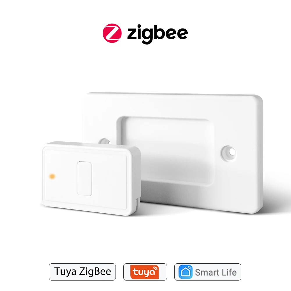 Tuya ZigBee 3.0 Wireless US 1 Gang Portable Remote Works with Smartthings Conbee Deconz Stick Domoticz Hub Required