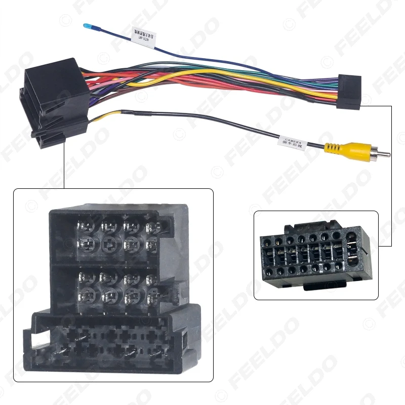 FEELDO Car 16pin Audio Wiring Harness For Great Wall H6 16Pin Aftermarket Stereo Installation Wire Adapter