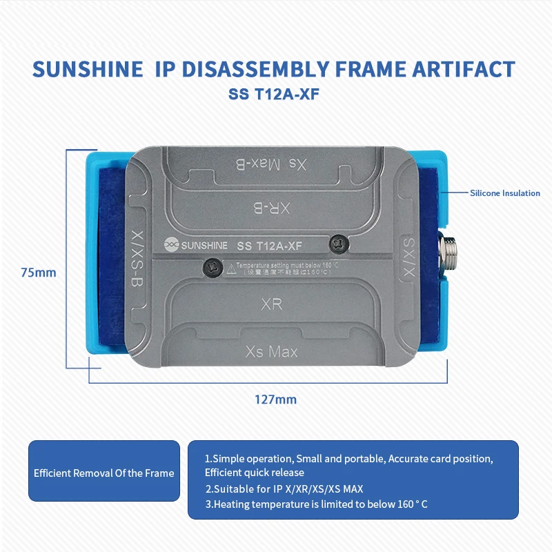 4in1 Frame Heating Station T12A-XF for iPhone X XS MAX XR Screen Bezel Frame Separating Machine LCD Disassembly Repair Tools