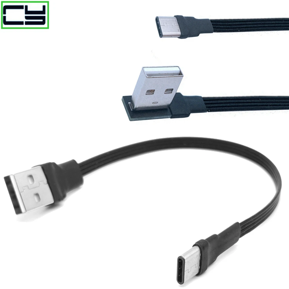USB إلى نوع C كابل شحن الكوع 90 درجة USB C كابل البيانات مايكرو USB لجميع الهواتف الذكية