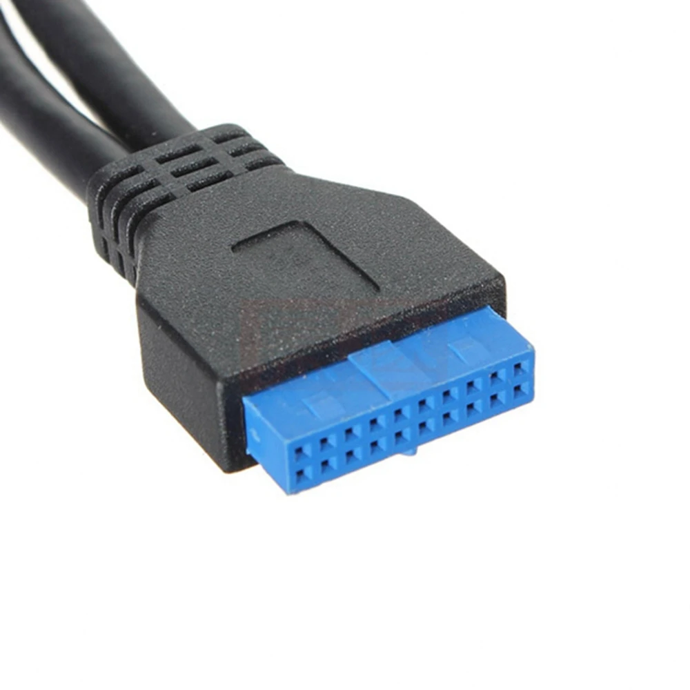 20pin 0.3M Motherboard USB 3.0  Male to Dual USB 3.0 Female Cable For PC Computer Case 2 Port USB3.0 to Mainboard 20Pin Header