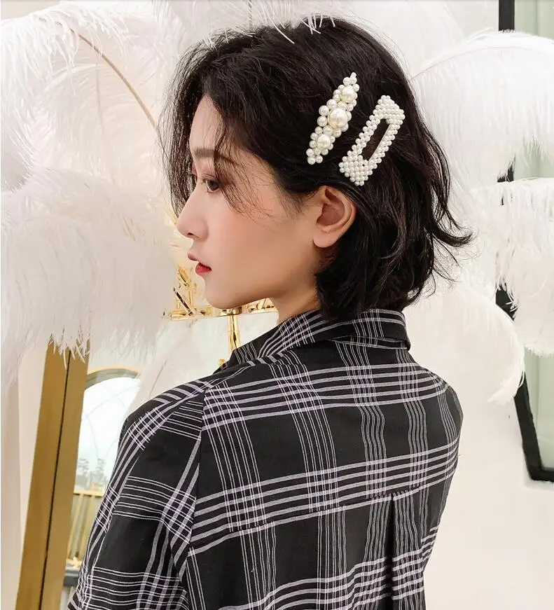 Korea Trendy Pearl Hairpins Women Hair Clips Pin Barrettes Accessories For Women Girls Hair Hairclip Hairgrip Headdress Headwear