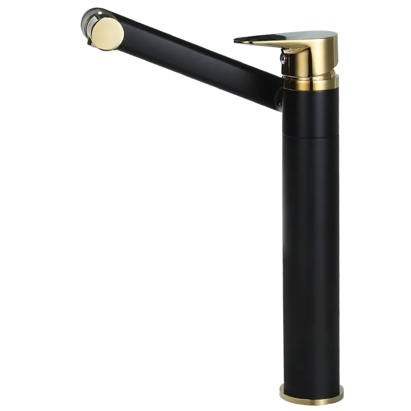 Basin Faucet Water Tap Bath 360 Degree Swivel Gold Bathroom Faucet Single Handle Sink Tap Mixer Hot and Cold Sink Water Crane