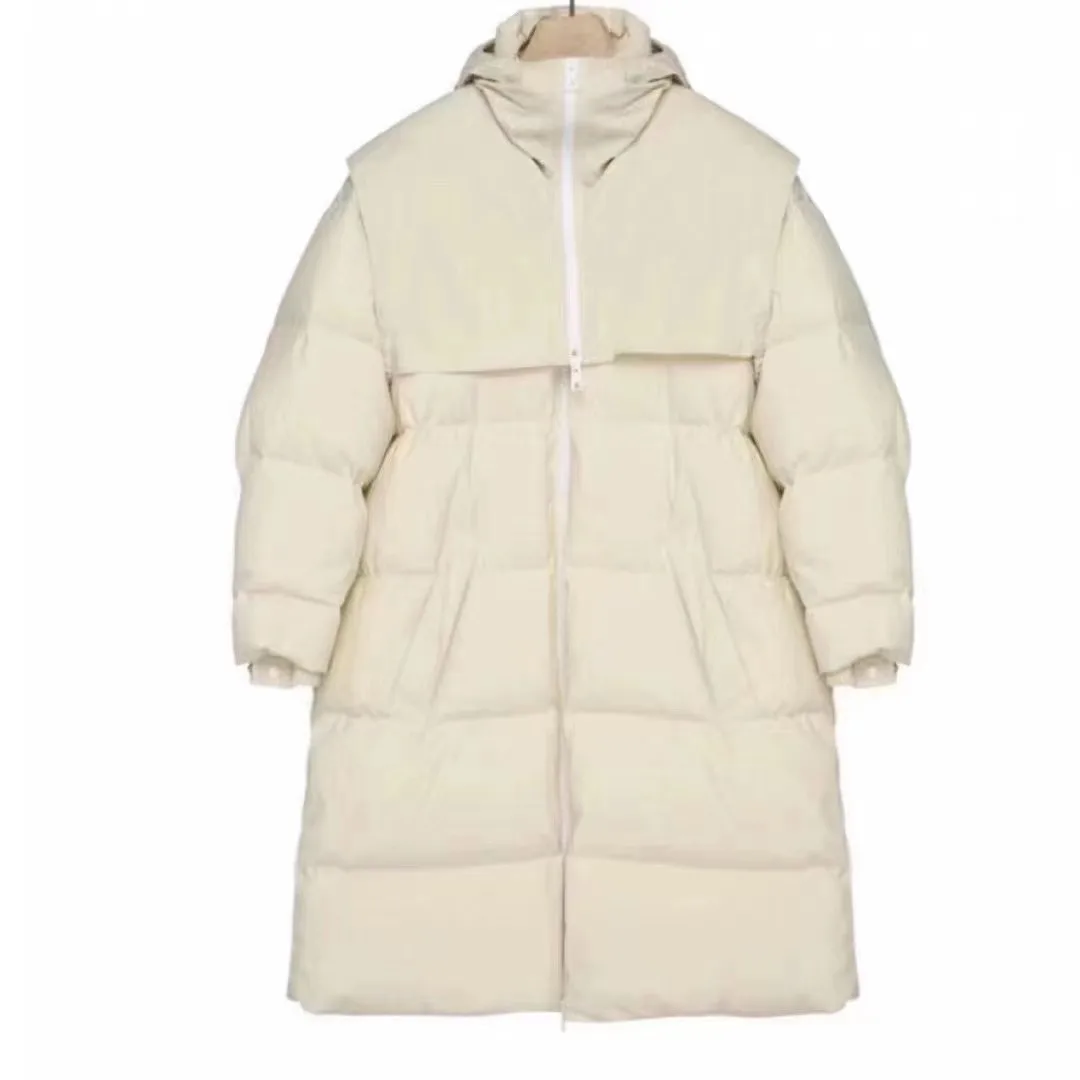 Imagem -06 - Ajuste Tempo Frio Inverno Longo Fofo Ganso para Baixo Cabolsa Feminino Oversized Mais Grosso Quente para Baixo Jaqueta com Capuz Parkas Wy483