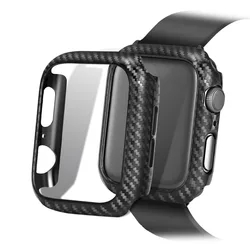 Frame Carbon Protective Case For Apple Watch 6 5 4 bands 42mm 38mm 44mm 40mm watch covers Bumper iwatch series 3 2 1 Accessories