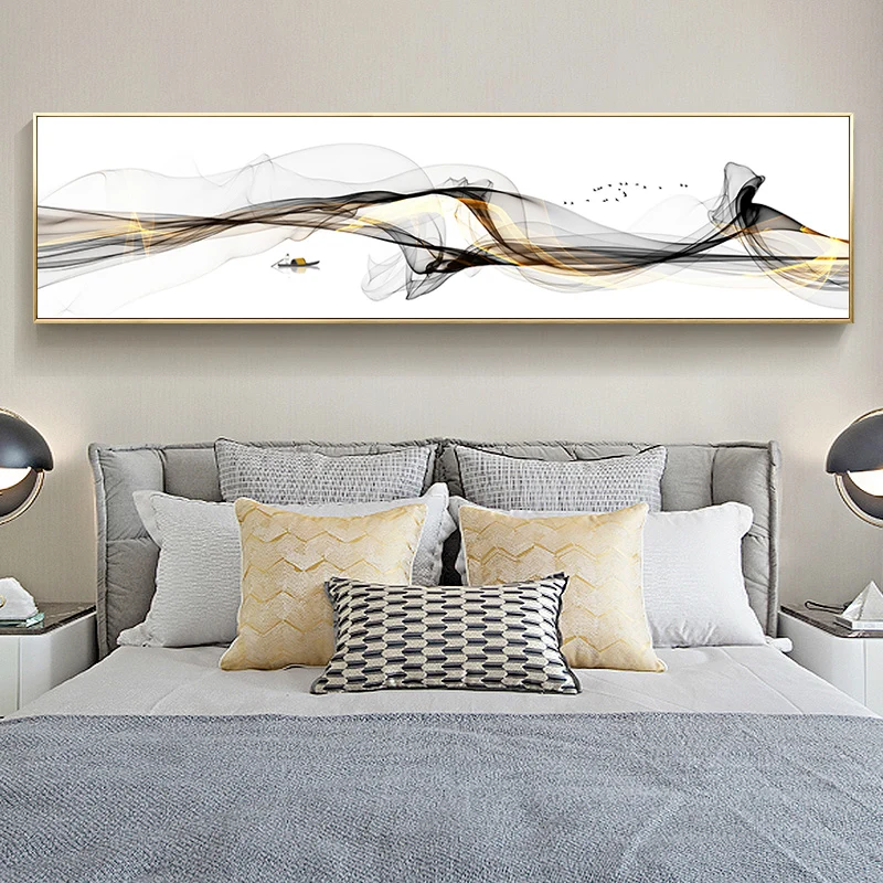 EECAMAIL New Chinese-style Bedroom Diamond Painting Full New Abstract Ink Painting Diamond Cross Stitch Bedside Painting Modern