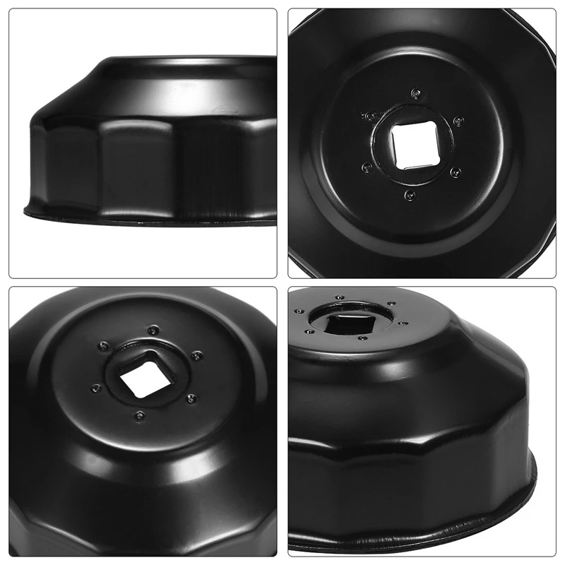 Universal 65mm x 14 Flutes Oil Filter Wrench Cup Socket Type Cap Remover Tool image 6