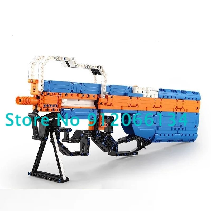 58CM Sniper Rifle Can Launch Weapon 581PCS DIY Bricks Parent-Child Interaction Military Gun Building Block Toys