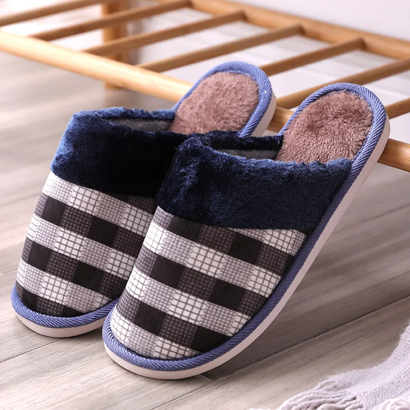 New Women Flip Flops Unisex Warm Plush Slippers Winter 2021 Male Slides Slip On Sandals Casual Wedge Shoes Cheap