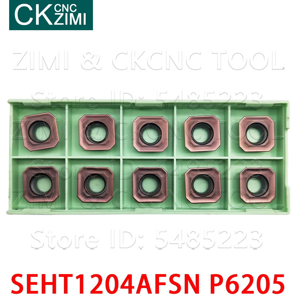 SEHT1204AFSN P6205 ملاحق تفريز من الكربيد التصنيع باستخدام الحاسب الآلي طائرة طحن إدراج فهرسة أدوات تعدين الوجه SEHT للصلب الفولاذ المقاوم للصدأ