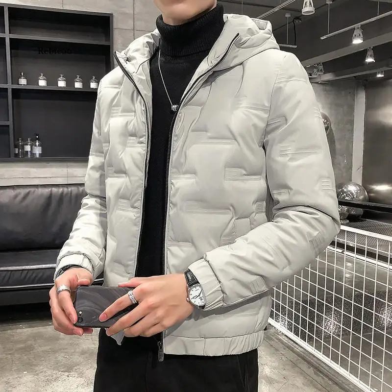 Winter Men\'s Coat High Quality White Jackets Men Casual Thicken Jacket Coats Man Size M-5Xl