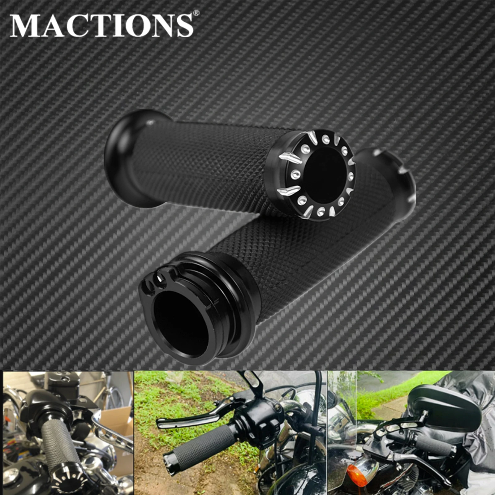 Universal Motorrad 1 "25mm Handgriffe Griff Bar CNC Für Harley Touring Road Glide Sportster 883 1200 XL Dyna softail Custom