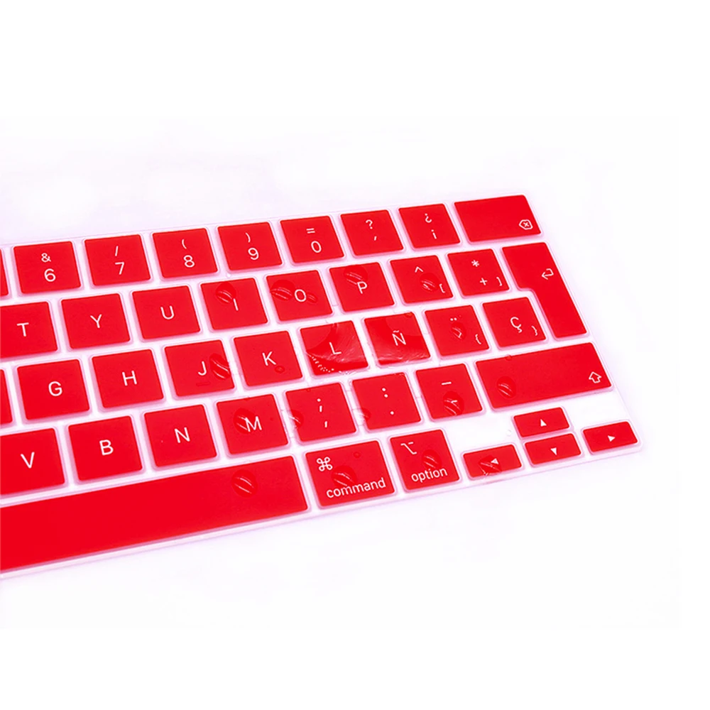 Untuk Macbook Pro13 M1 2020 Baru Pro16 Keyboard Cover Lembut dengan Ñ Bahasa Spanyol Pelindung Keyboard Film Pelindung A2338 A2289 A2251A2141