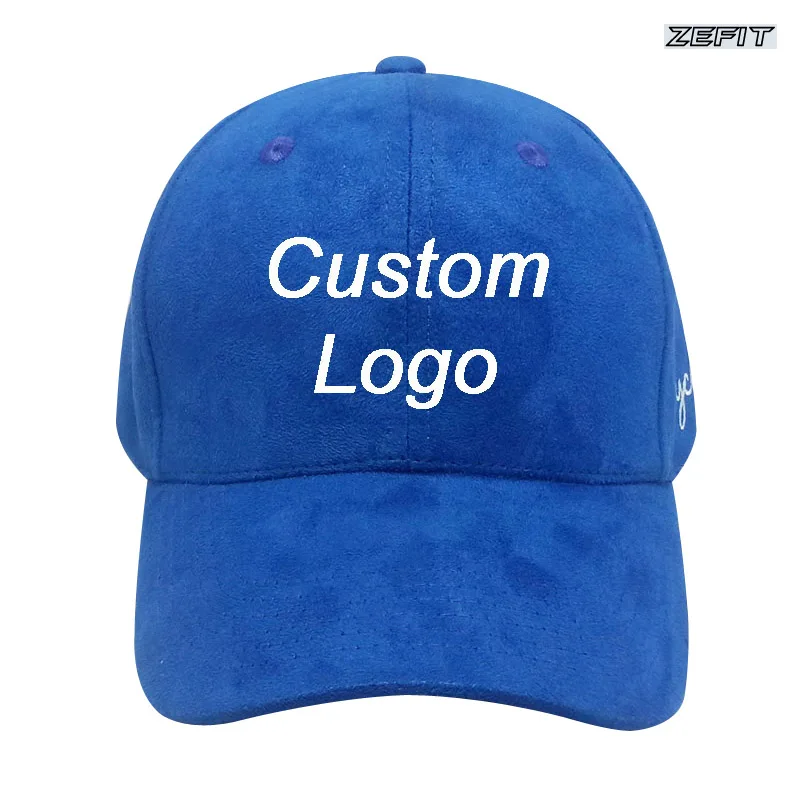 

Blue Cap Adjustable Snap Back Flannel Nylon Fastener Tape Golf Tennis Baseball Sunny Duck Tongue Custom Snapback Suede Hat