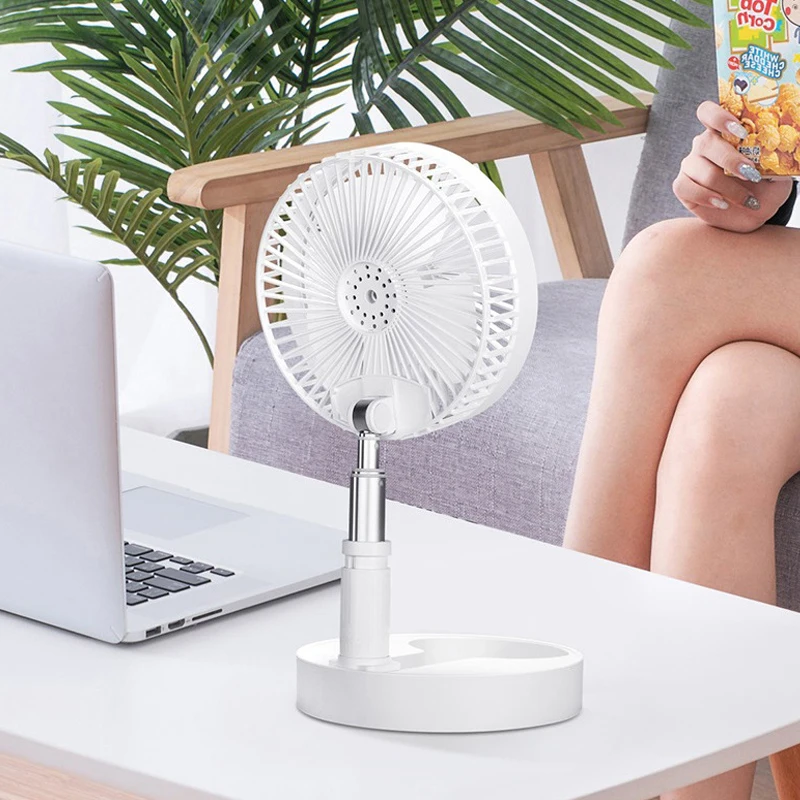 

Remote Control Portable Folding Fan Mini USB Rechargeable Electric Fans Household Electrical Desktop Fan Low Noise Travel Use
