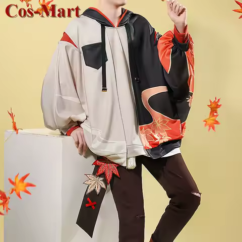 Cos-Mart Game Genshin Impact Kaedehara Kazuha Cosplay Costume Fashion Daily Hoodie Uniform Activity Party Role Play Clothing