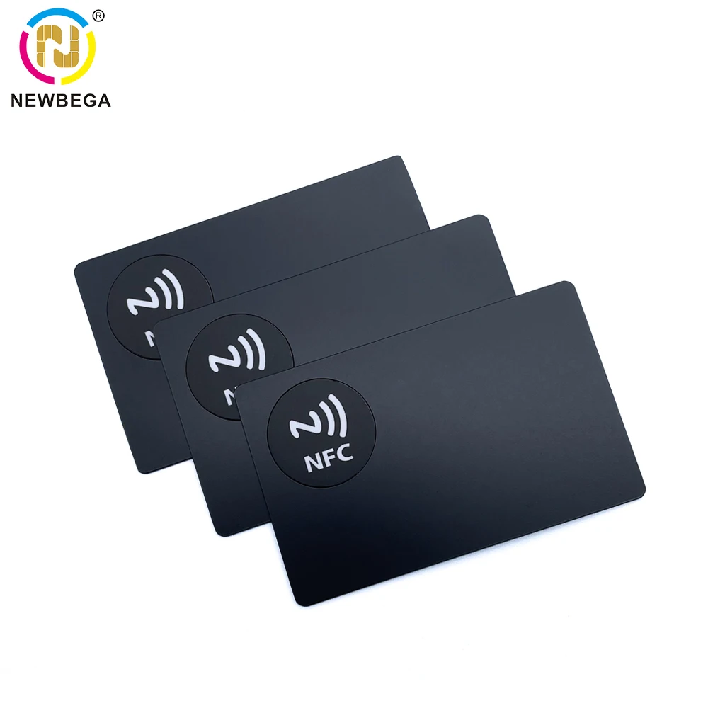 5 uds tarjeta NFC de Metal Chip Ntag215/216, chip SLE4442 de contacto, tarjeta Digital Social de negocios inteligente, 13,56 MHZ